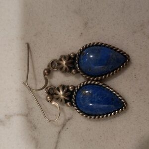 Carolyn Pollack Denim Lapis sterling earrings
